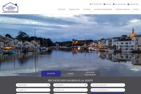 Cadoret Immobilier lance son nouveau site web